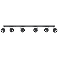 Lampa Sufitowa Oprawa Natynkowa Reflektor 6x GU10 Ruchoma Minimalistyczna Kulista Czarna Nowoczesna Oculare Sollux