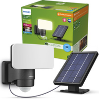 Naświetlacz Solarny LED 6W 1000lm 5000K IP44 z Czujnikiem Ruchu i Zmierzchu Czarna Tylus Ultra Efficient Philips