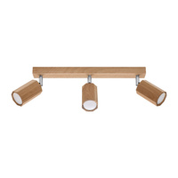 Lampa Sufitowa Oprawa Natynkowa SPOT TUBA Reflektor 3x GU10 Ruchoma Geometryczna Brązowa Skandynawska Zeke Sollux