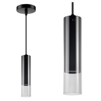 Lampa Sufitowa Wisząca Zwis GU10 Czarna SMOKY Sanico Goldlux