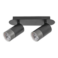 Kinkiet Ścienny Lampa LED 2x GU10 Czarny Minimalistyczny Zircon 5070 Rabalux