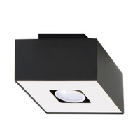 Lampa Sufitowa Oprawa Natynkowa GU10 Kwadratowa Czarna Biała Minimalistyczna Mono Sollux