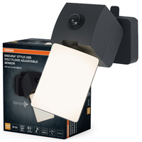 Kinkiet Ogrodowy Lampa Elewacyjna Zewnętrzna LED z Czujnikiem Ruchu i Zmierzchu 2.5W 275lm 3000K Ciepła Ściemnialna Szary IP54 Endura Osram