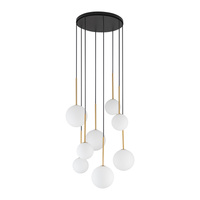 Lampa Sufitowa Wisząca 8x G9 Czarny Biały Klasyczna KARO 10934 Nowodvorski