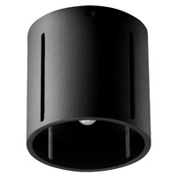 Lampa Sufitowa Oprawa Natynkowa SPOT TUBA G9 Cylindryczna Czarna Nowoczesna Inez Sollux