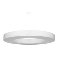 Lampa Sufitowa Wisząca Zwis 8x E27 Żyrandol Okrągła Biała Minimalistyczna Saturno Sollux