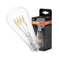 Żarówka LED Dekoracyjna ST64 Edison E27 4.8W = 40W 470lm 2700K Ciepła 320° Filament Ściemnialna Vintage 1906 Osram