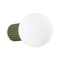 Kinkiet Łazienkowy Lampa Ścienna G9 Okrągła Oliwkowa Nowoczesna Matowa IP44 Halo Sollux