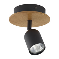 Lampa Sufitowa TOP WOOD Spot Czarna Drewniana Klasyczna GU10 3290 TK Lighting