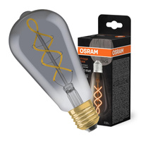 Żarówka LED Dekoracyjna ST64 Edison E27 4W = 15W 140lm 1800K Ciepła 330° Dymiona Vintage 1906 Osram