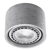 Lampa Sufitowa Oprawa Natynkowa SPOT TUBA GU10 Okrągła Szara Industrialna Basic Sollux