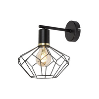 Kinkiet Ścienny Lampa LED E27 Czarny Vintage Fran Rabalux