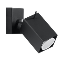 Lampa Ścienna Oprawa Natynkowa GU10 SPOT TUBA Reflektor Ruchoma Kwadratowa Czarna Nowoczesna Merida Sollux