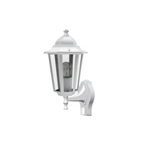 Lampa Ogrodowa Zewnętrzna Kinkiet Elewacyjny LED E27 IP43 z Czujnikiem Ruchu Biały Klasyczny Velence Rabalux