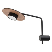 Kinkiet Ścienny Lampa Natynkowa GX53 Czarna Drewno Nowoczesna DISK 7645 Nowodvorski