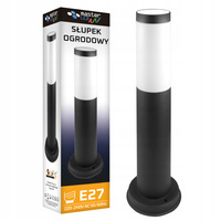 Lampa LED Ogrodowa Stojąca Zewnętrzna Słupek E27 Czarny IP44 Manila 45cm Masterled