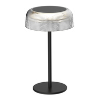 Lampka Stołowa LED Zewnętrzna Dekoracyjna 2W 180lm 2700K Ciepła Czarna IP44 Ściemnialna Trypolis Sanico Goldlux