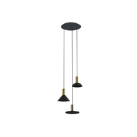 Lampa Sufitowa Wisząca 3x GU10 Czarna Nowoczesna HERMANOS 8030 Nowodvorski