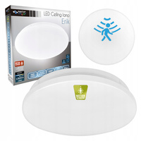 Plafon LED Sufitowy Łazienkowy Lampa Sufitowa ERIK 18W 4000K IP44 Mikrofalowy Czujnik Ruchu MasterLED