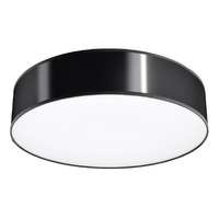 Lampa Sufitowa Oprawa Natynkowa 4x E27 Plafon Okrągła Czarna Minimalistyczna Arena Sollux