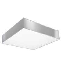 Lampa Sufitowa Plafon 3x E27 Kwadratowa Szara Minimalistyczna Horus Sollux