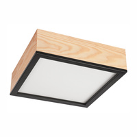 Plafon LED Lampa Sufitowa SANTIAGO 2xE27 Kwadratowa Drewniana LD-PD-9.4 Lamkur