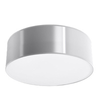 Lampa Sufitowa Plafon E27 Okrągła Szara Minimalistyczna Arena Sollux