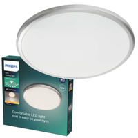 Lampa Sufitowa Plafon Natynkowy LED 12W 1200lm 2700K Szara Twirly Philips
