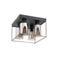 Plafon LED Lampa Sufitowa Oprawa Ścienna Spot Reflektor 4x E27 Czarny Nowoczesny Chadwick Rabalux