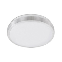 Plafon LED Lampa Sufitowa 2x E27 z Czujnikiem mikrofalowym SOLEN okrągly srebrny