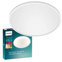 Lampa Sufitowa Plafon LED 15W 1300lm 2700K SceneSwitch Biała Super Slim CL550 Philips