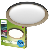 Lampa Sufitowa Plafon LED 10W 1950lm 4000K SceneSwitch Czarna Pebblo Ultra Efficient Philips