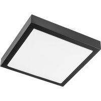 Plafon LED Oprawa Lampa Sufitowa Ścienna Kwadrat Czarny 2xE27 IP44