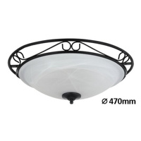Plafon LED Lampa Sufitowa Oprawa Ścienna Natynkowa 3x E27 Czarny Klasyczny Athen Rabalux