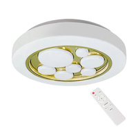 Plafon LED Lampa Sufitowa Natynkowa BUBBLES Złoty 30W Ø390 mm Milagro