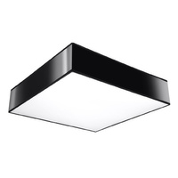 Lampa Sufitowa Oprawa Natynkowa 4x E27 Plafon Kwadratowa Czarna Minimalistyczna Horus Sollux