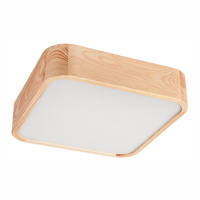 Plafon LED Lampa Sufitowa GASPAR 2xE27 Kwadratowa Drewniana LD-PD-11.1 Lamkur