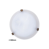 Plafon LED Lampa Sufitowa Oprawa Ścienna Natynkowa E27 Biały Klasyczny Alabastro Rabalux