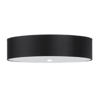 Lampa Sufitowa Plafon 5x E27 Geometryczna Czarna Minimalistyczna Skala Sollux