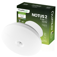 Plafon LED Lampa Sufitowa Natynkowa 18W NOTUS 2 Okrągły Czujnik Ruchu IP44 33 cm LUMILED