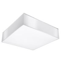 Lampa Sufitowa Plafon 2x E27 Kwadratowa Biała Minimalistyczna Horus Sollux