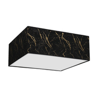 Plafon LED Lampa Sufitowa SENSO Czarna Złota Kwadrat 3xE27 Milagro