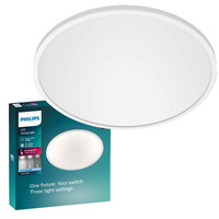 Lampa Sufitowa Plafon LED 18W 1700lm 4000K SceneSwitch Biała Super Slim CL550 Philips