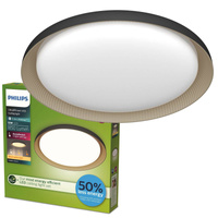 Lampa Sufitowa Plafon LED 10W 1850lm 2700K SceneSwitch Czarna Pebblo Ultra Efficient Philips