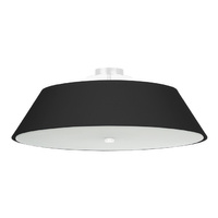 Lampa Sufitowa Plafon LED VEGA 5xE27 Oprawa Okrągła 60cm Czarna SOLLUX