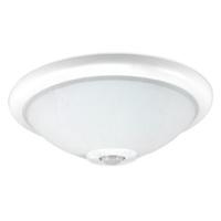 Plafon LED Lampa Sufitowa Natynkowa 2x E27 z Czujnikiem Ruchu PIR Biały Okrągły 30cm