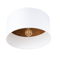 Lampa Sufitowa Plafon E27 Owalna Ciemny Brąz Skandynawska Telesto Sollux