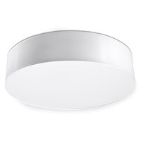 Lampa Sufitowa Plafon 3x E27 Okrągła Biała Minimalistyczna Arena Sollux