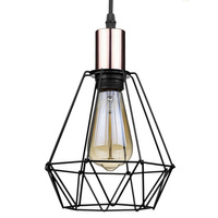 Klosz druciany do lampy wiszącej PAJĄK Czarny Styl industrialny Loft Retro