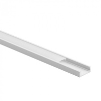 Profil Aluminiowy LED Natynkowy Biały 1m z Kloszem Mlecznym do Taśm LED + Zaślepki seria N Ecolight